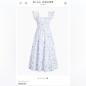 The Hill House Ellie Nap Dress in Blue Botanical Sz M